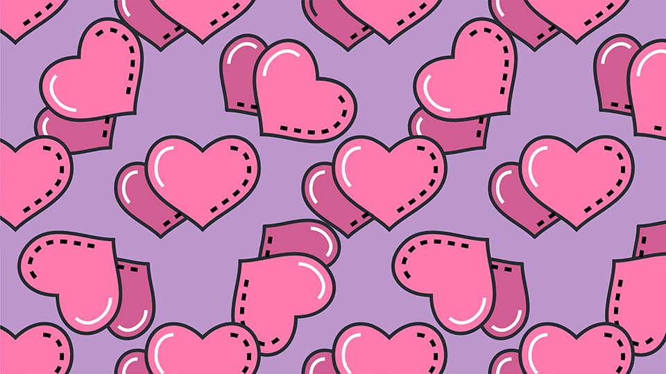 Only Love Hearts Laptop Background