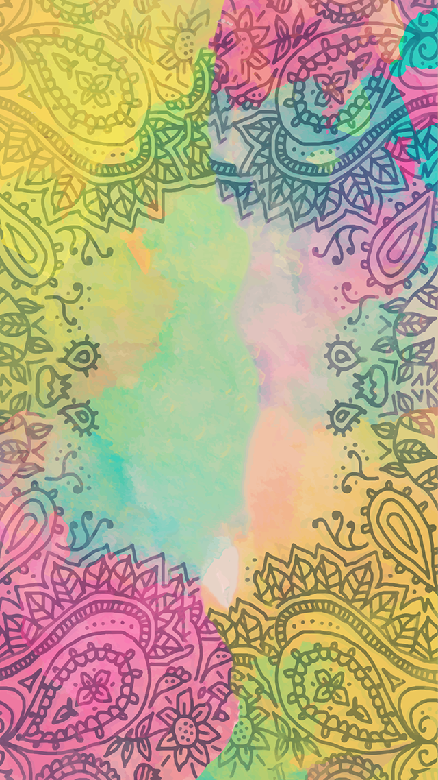 Paisley Splashes Google Pixel Wallpaper.