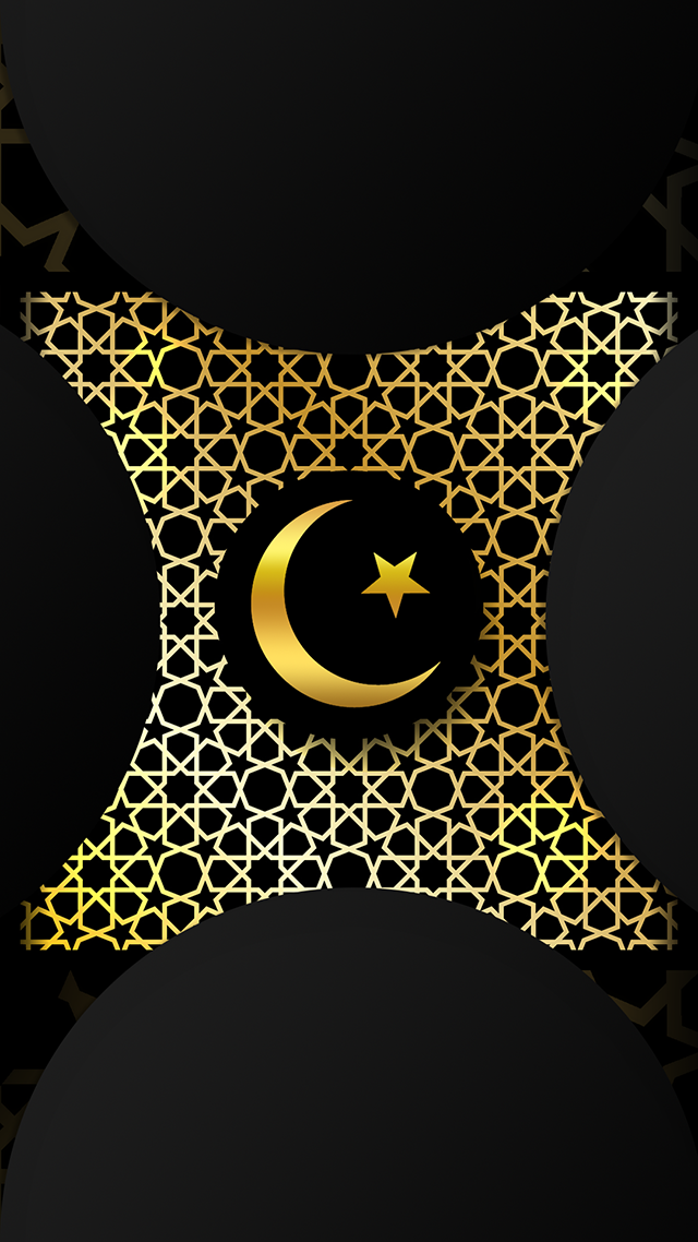 Islam Gold Huawei P30 Pro Wallpaper.