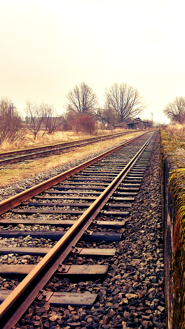 Railroad Track Huawei P30 Pro Wallpaper.