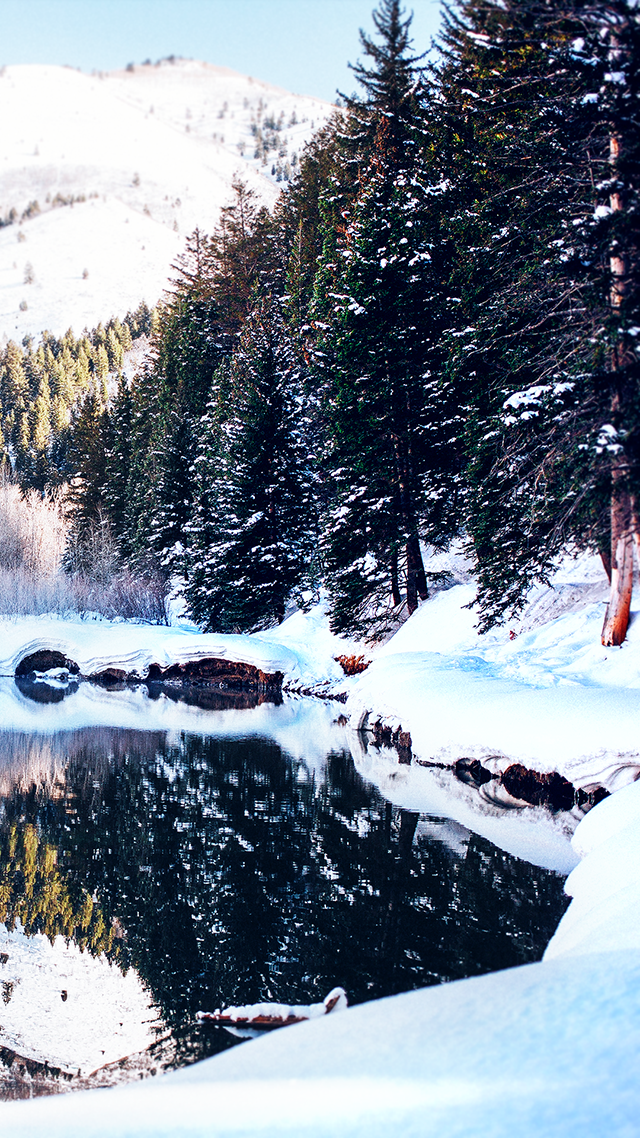 Winter Lake Huawei P30 Pro Wallpaper.