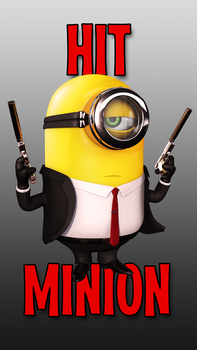 Hitman Minion iPhone Wallpaper.