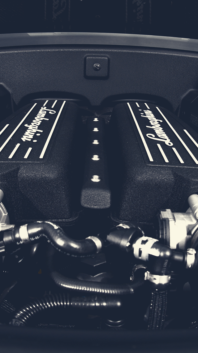 Lamborghini Engine iPhone Wallpaper.