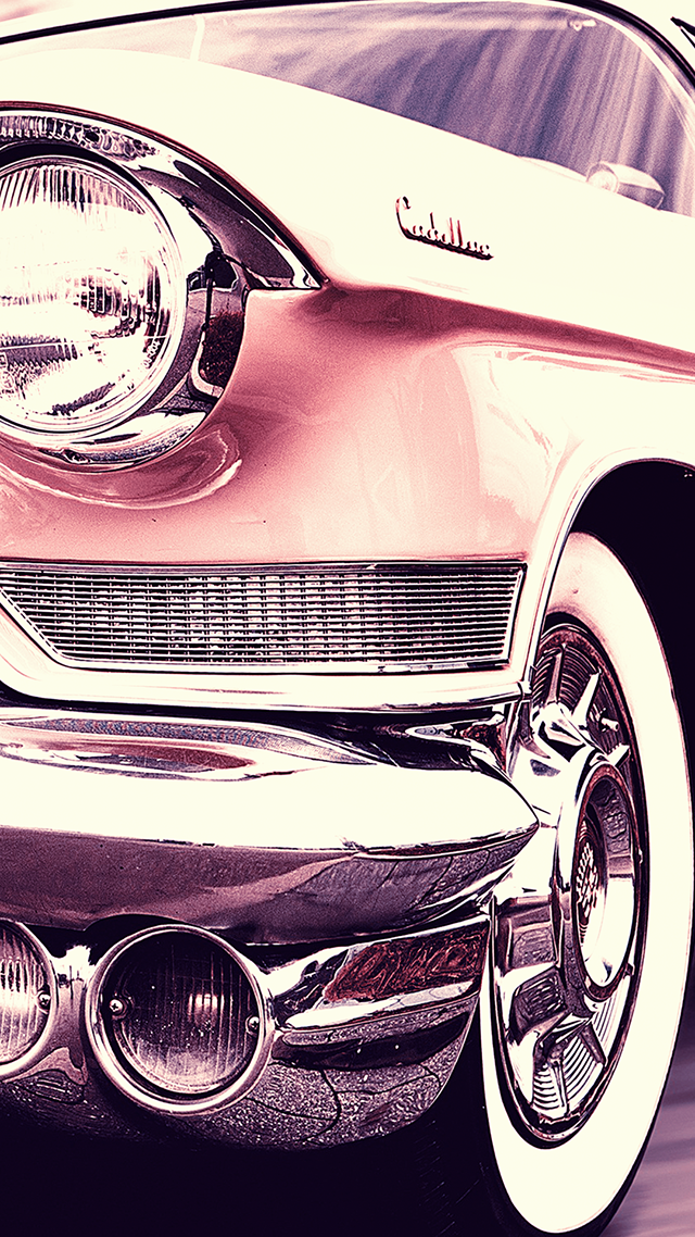 Pink Caddilac iPhone Wallpaper.