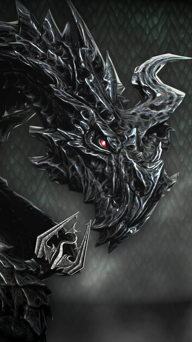 Alduin iPhone 12 Wallpaper.
