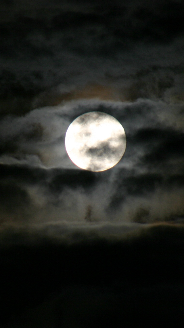 Dark Moon iPhone 12 Wallpaper.