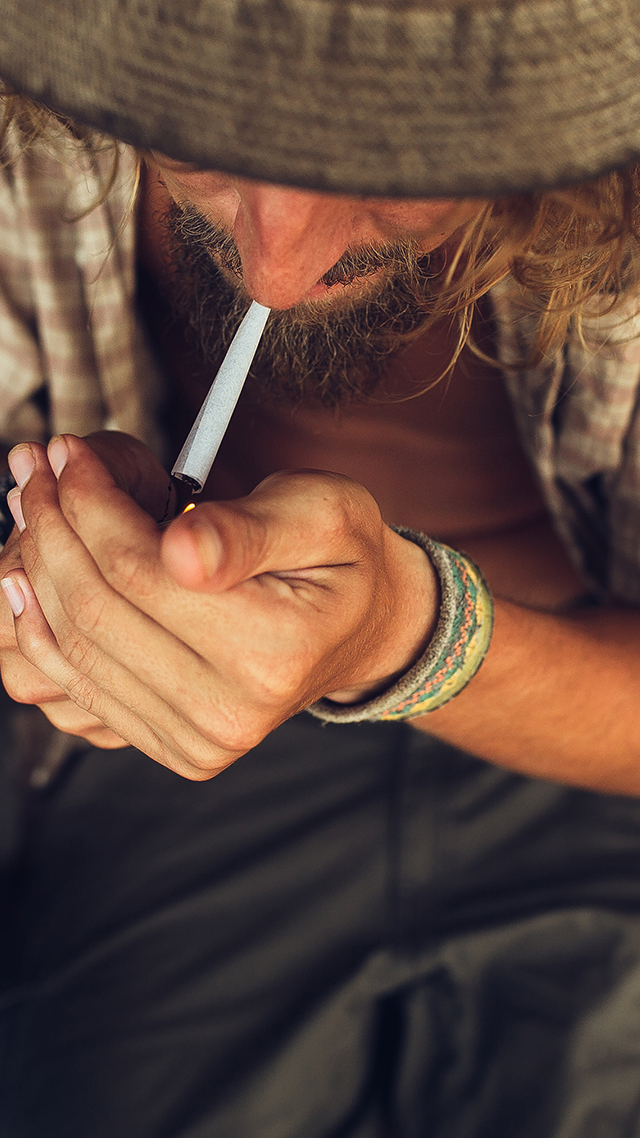 Smoking Man iPhone 13 Pro Max Wallpaper.