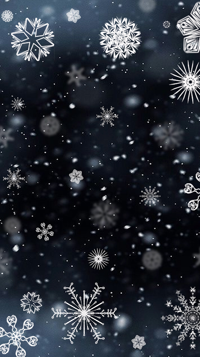 Snowflakes iPhone 13 Pro Max Wallpaper.