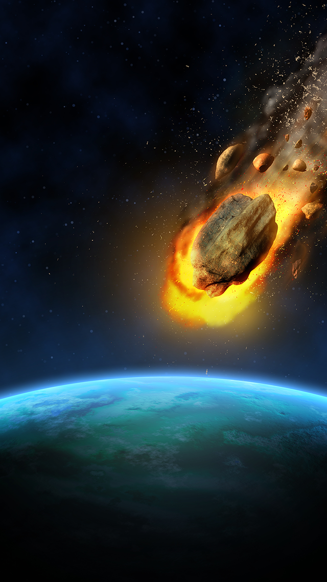 Space Meteorite iPhone 13 Pro Max Wallpaper.