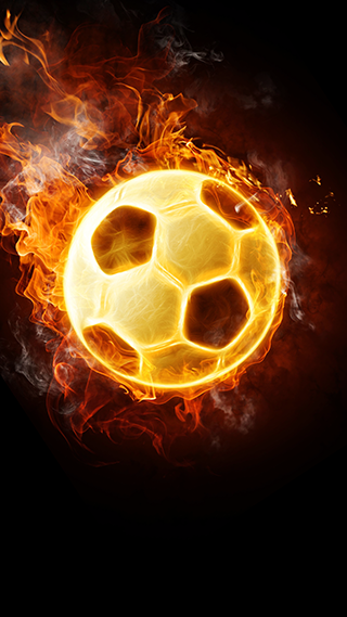 Flaming Football iPhone Images Wallpaper