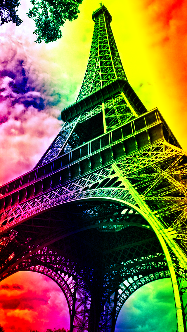 Eiffel Tower Color Samsung S21 Wallpaper.