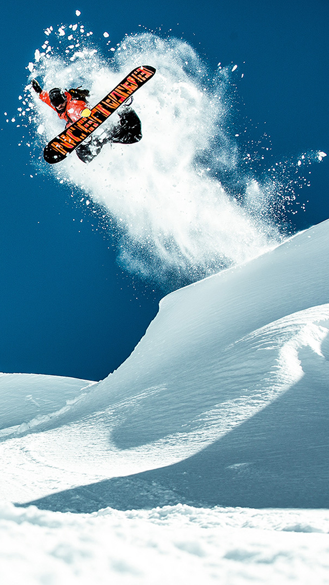 Snow Boarding Samsung Z Fold 3 Wallpaper.